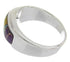 Multicolor Inlay Southwest Silver Jewelry Ring Size 6-3/4 MW64505